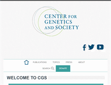 Tablet Screenshot of geneticsandsociety.org